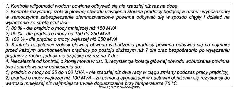 Z informacji zawartych w tabeli wynika, że rezystancja izolacji 