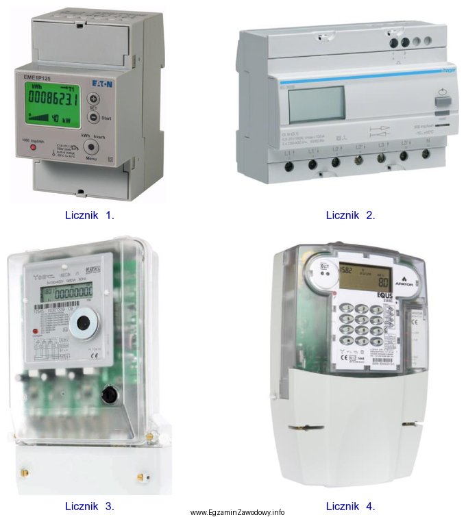 Który z przedstawionych liczników energii elektrycznej umożliwia 