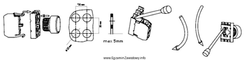 Na podstawie fragmentu instrukcji montażu przycisku sterującego dobierz 