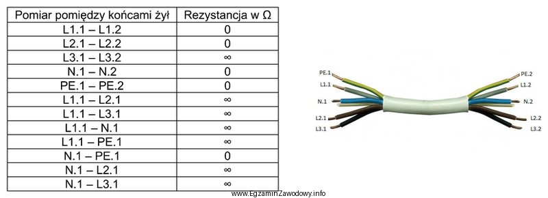 Na podstawie zamieszczonych w tabeli wyników pomiarów dotyczą