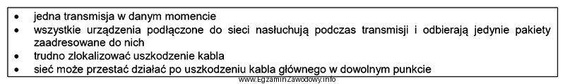 Cechy której topologii fizycznej sieci zostały opisane w 