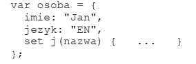 Na listingu kodu JavaScript w wykropkowanej części definicji 