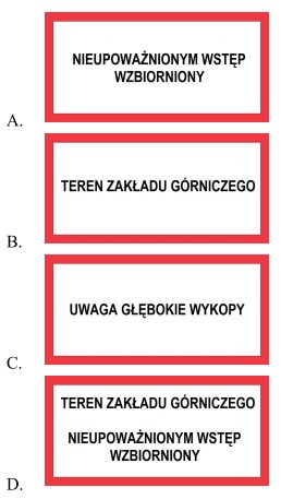 Którą tablicą należy oznakować teren zakładu gó