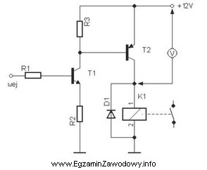 Po podaniu na wejście układu elektronicznego widocznego na 