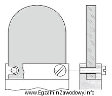Na rysunku przedstawiono mocowanie płytki światłodzielącej 