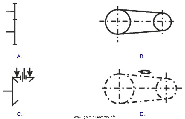 Który symbol graficzny oznacza przekładnię zębatą?