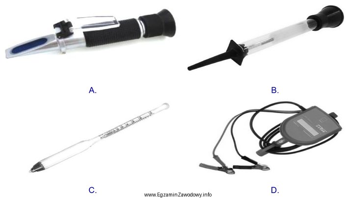 Do sprawdzenia gęstości elektrolitu w akumulatorze należy 
