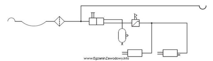 Który rodzaj instalacji hamulcowej przyczepy przedstawia schemat?