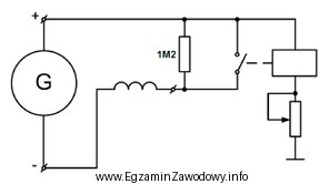 W przekaźnikowym regulatorze napięcia, którego schemat przedstawiono na 