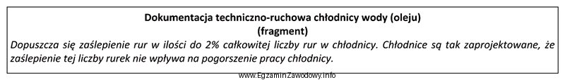 W uszczelnianej chłodnicy jest 500 rurek mosiężnych. Na 