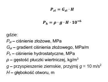 Ile wynosi gęstość płuczki wiertniczej, zapewniająca 