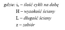 Do obliczenia postępu dobowego ściany stosuje się wzó