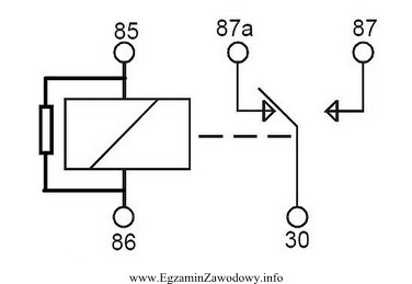 Na schemacie elektrycznym przedstawiono