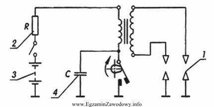 Na schemacie instalacji świeca zapłonowa oznaczona jest cyfrą