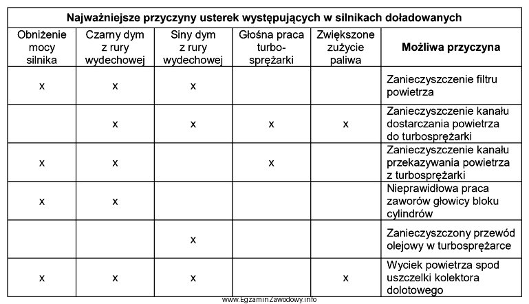 Na podstawie informacji zamieszczonych w tabeli diagnostycznej podaj, którą 