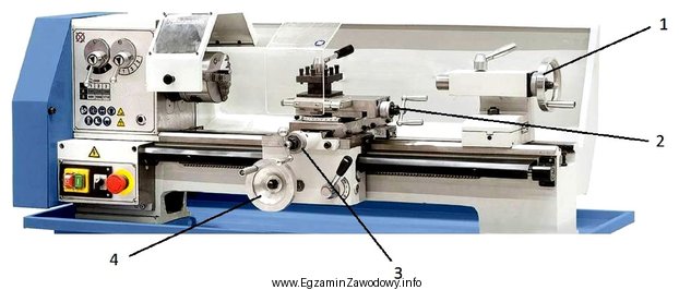 Do poprzecznego przesuwu suportu tokarki służy pokrętł