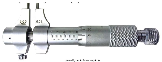 Wynik pomiaru mikromierzem przedstawionym na ilustracji wynosi