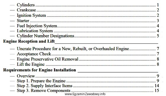 Na rysunku zamieszczono fragment dokumentu IO-360-N1A Engine Installation 