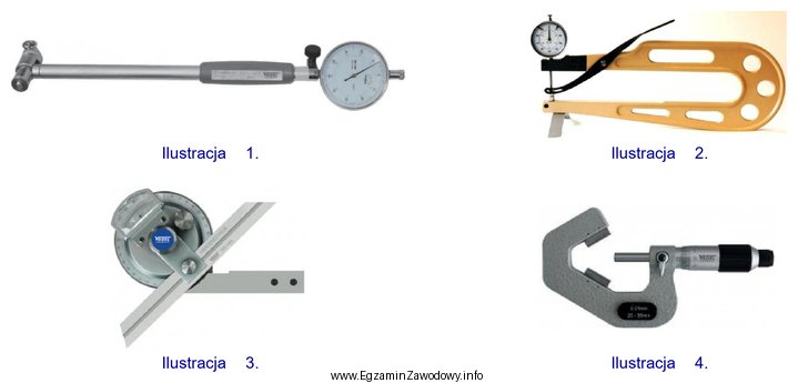 Na której ilustracji przedstawiono przyrząd pomiarowy, który 