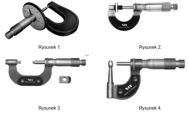 Na którym rysunku przedstawiono przyrząd mikrometryczny przeznaczony do 