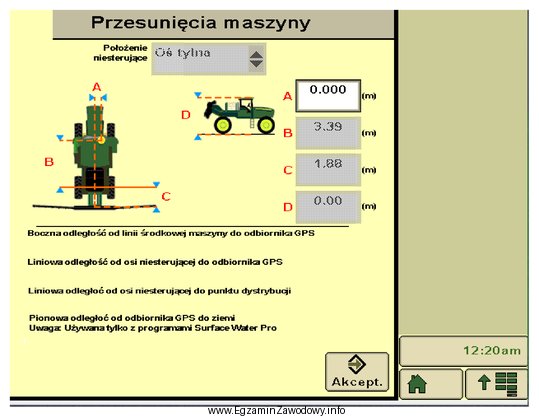 Którą literą na przedstawionym panelu komputerowym maszyn oznaczona jest 