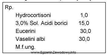 Stężenie procentowe kwasu borowego w leku recepturowym wynosi