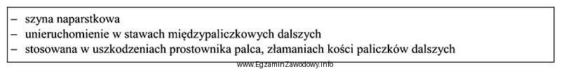 Które zaopatrzenie ortotyczne opisano w ramce?