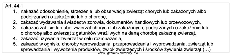 Na podstawie fragmentu rozporządzenia wskaż decyzję, którą powinien 