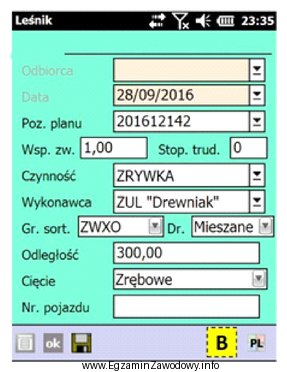 Przedstawiony na rysunku ekran rejestratora wskazuje na tworzenie