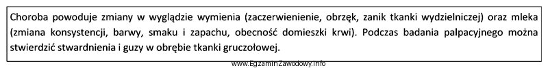 Przedstawione objawy chorobowe wskazują na wystąpienie u bydła