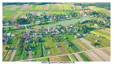 Przedstawiony na zdjęciu fragment terenu jest przykładem krajobrazu