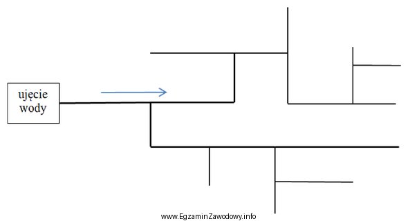 Jaki rodzaj sieci wodociągowej przedstawiono na schemacie?