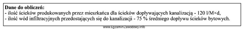 Oblicz ile ścieków dopłynie w ciągu 