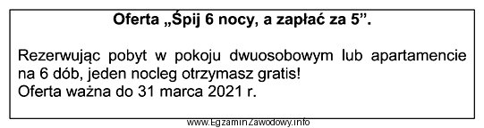 Który instrument promocji stosuje hotel, wprowadzając ofertę 