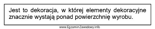 Który rodzaj dekoracji wyrobów cukierniczych przedstawiono w zamieszczonym 