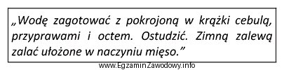 Który sposób utrwalania mięsa przedstawiono w opisie?