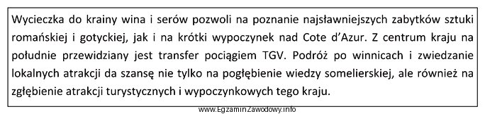 Na podstawie opisu zamieszczonego w ramce wskaż kraj, do któ