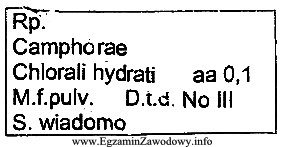 Zamieszczona recepta jest przykładem niezgodności, która polega 