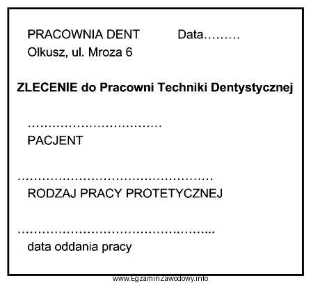 Na ilustracji przedstawiono druk dokumentu medycznego należącego do 