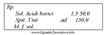 Ile wynosi stężenie kwasu borowego w leku recepturowym 