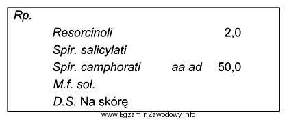 Oblicz stężenie kwasu salicylowego w leku recepturowym sporzą